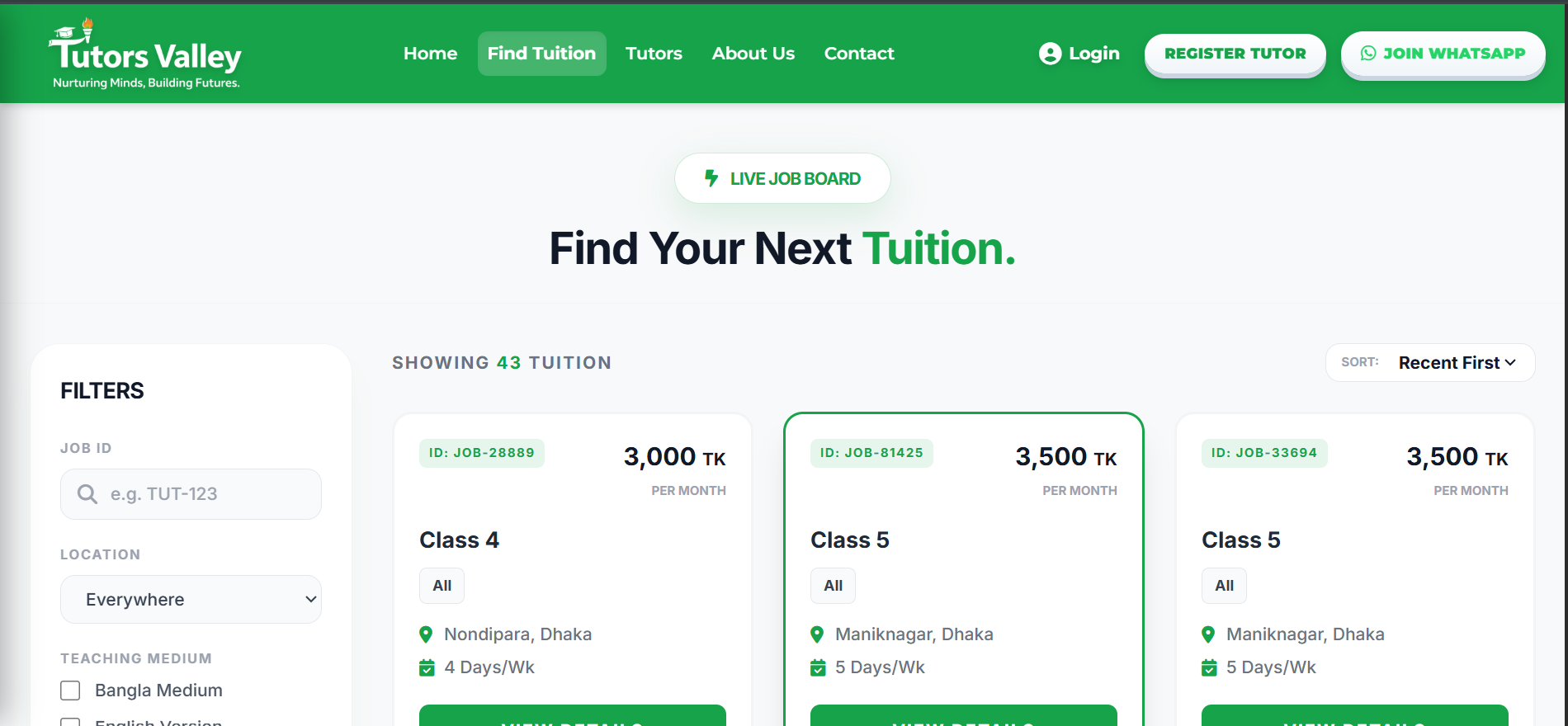 Tutors Valley BD